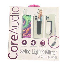 Core Audio Selfie Light & Mirror For Smartphones-NEW In Box